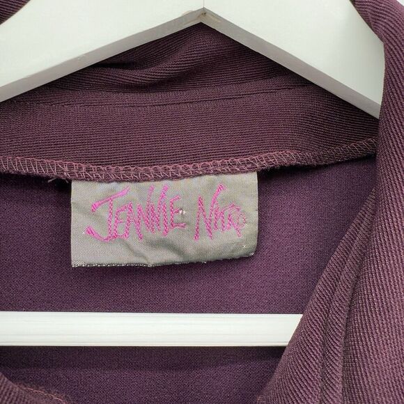 Jeannie Nitro Purple Cropped Jacket Fitted Vintage Size Medium Gothic USA - Picture 4 of 9